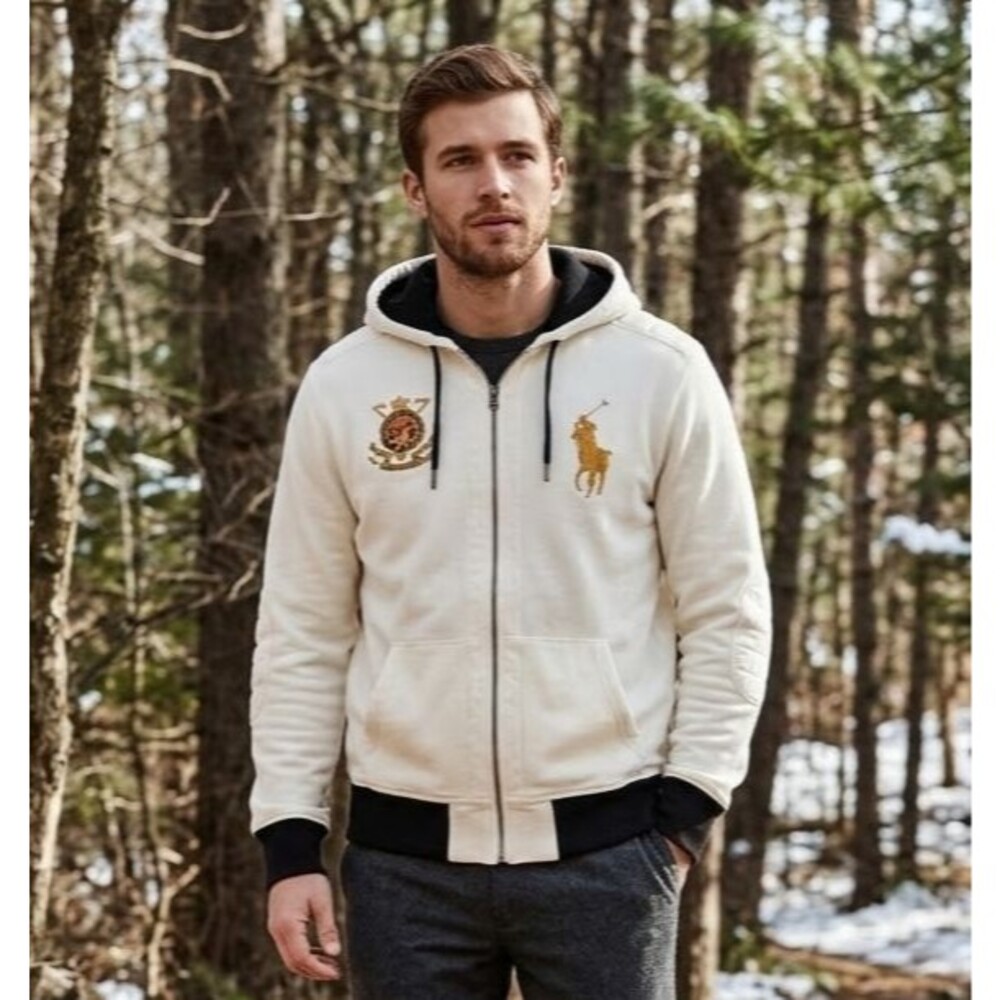 Polo Ralph Lauren Snow Polo Challenge Cup Full-Zip Hoodie Mens Size XL Big Pony